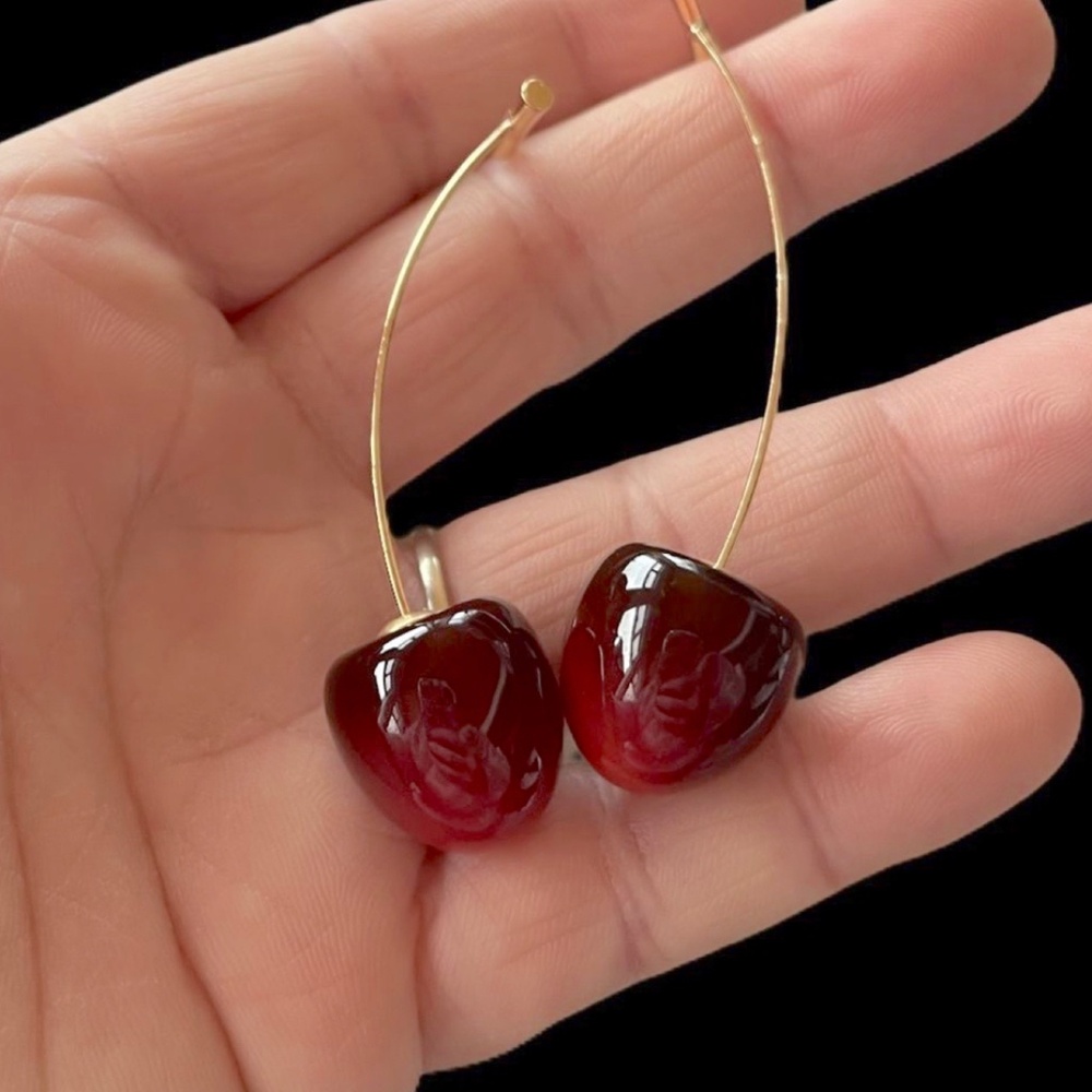 NEW Cherry earrings fruit jewellery food fashion